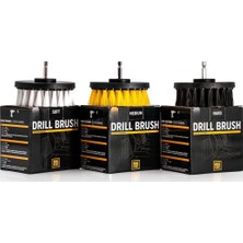 Work Stuff Drıll Brush - Matkap ile Kullanılan Detaylı Temizlik Fırçaları - 3’lü Set ( Soft | Medıum | Hard )