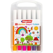 Bigpoint BP907-12 Jumbo Keçeli Kalem 12'li Set Plastik Kutulu