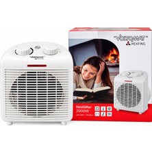 Voltomat Heating 2000W Fanlı Isıtıcı Termostatlı Elektrikli Oda Isıtıcısı