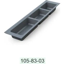 Elovias Mesan Traybond Üç Bölme Antrasit Gri Kaşıklık 107mm (105-83-03-309)