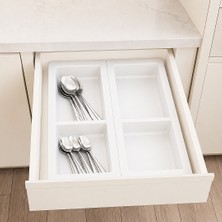 Elovias Mesan Traybond 2 Bölme Beyaz Kaşıklık 157MM (105-83-05-302)