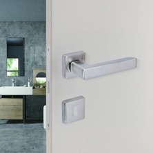 Elovias Sese Mira Modeli Kare Rozetli Oda Kapı Kolu Inox (200-207R-01-53)