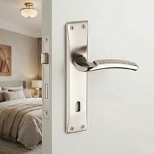 Elovias Sese Aynalı Oda Kapı Kolu Noktalı Nikel/Inox (200-74-01-21/53)