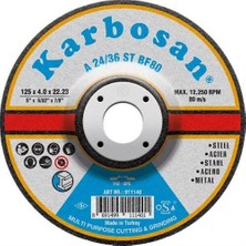 Caftra Karbosan Nk Bombeli Metal Taşlama Taşı 180X8.0X22 mm