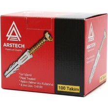 Caftra Arstech 200220 Kalibre Dübel + Vida Işıl Işlemli 100’LÜ Paket