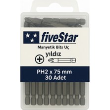 Caftra Fivestar Manyetik Yıldız Bits Ucu PH2X75 mm