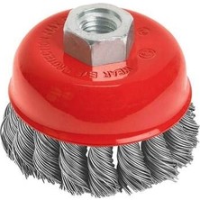 Caftra Dmax DMX4035 Burgulu Çanak Tel Fırça 100 mm