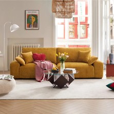SCY Lacuna 4 Kişilik Modern Salon Dörtlü Koltuğu Özel Tasarım Dekoratif Oturma Odası Kanepesi