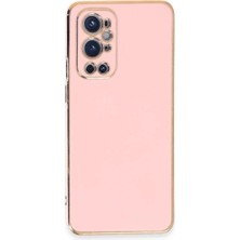 Aslanoğlu Store One Plus 9 Pro Kılıf Volet Silikon - Pembe