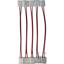 Hazar Led 2 Pin Şerit LED Için Iki Yönlü Hızlı Konnektör Kablo 8mm (5 Adet)