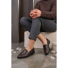 Stilbagshoes Velan Hasır Görünümlü Kadın Günlük Ayakkabı Kahve