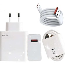 Bin1çeşit Type-C 67W (Watt) Ultra Hızlı Şarj Aleti Adaptör Kablo Set