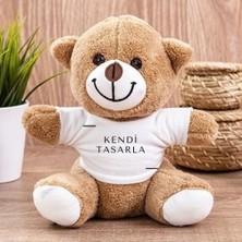 Çılgıntrend Kendin Tasarla Kişiye Özel Baskılı Peluş Ayıcık