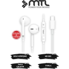 Mtl Vivo X300 Ultra Uyumlu Tak Çalıştır Stero Type-C Kulaklık MT-A293