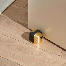Elovias System Kapı Stoperi Gold/Siyah Plastik Yapışkanlı/Vidalı (DS1005 0035 GL-P6)