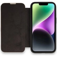 Aslanoğlu Store Apple iPhone 14 Pro Kılıf Dolpin Kapaklı - Siyah