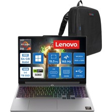 Lenovo Loq 15AHP11  Amd Ryzen™ 7 250 Aı 64GB Ddr5 1tb Ssd+1tbssd 8GB/RTX5060 115W 15.3" Wuxga (1920X1200)IPS 165Hz,100%sRGB,300nits WINDOWS11HOME Gaming Bilgisayar W83TN0095TRH28+ZETTAÇANTA