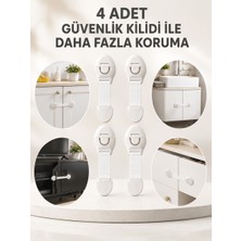 Aslanoğlu Store 4'lü Esnek Kayışlı Çocuk Güvenlik Kilidi Pratik ve Güvenli Kullanım