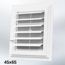 Bautech 45X65 cm Ayarlanabilir Plastik Havalandırma Menfezi - Açılır Kapanır Hareketli Kanatlı Banyo Mutfak Menfezi