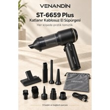 Venandin ST-6659 Plus Kablosuz Araç Süpürgesi 16000 Pa, 100W, 3 Kademeli, 200 ml