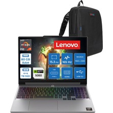 Lenovo Loq 15AHP11  Amd Ryzen™ 7 250 Aı 80GB Ddr5 4tb+4tb SSD 8GB/RTX5060 115W 15.3" Wuxga (1920X1200)IPS 165Hz,100%sRGB,300nits Freedos Gaming Bilgisayar W83TN0095TRF40+ZETTAÇANTA