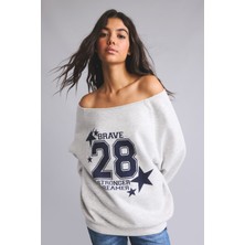 Defacto  Kadın Sweat I0213AX/GR110 Lt.grey Melange