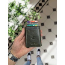 Visso Leather Visso 684 Hakiki Deri Kağıt Para Bölmeli Mekanizmalı Kartlık Cüzdan Çanta Kişiye Özel Ürün