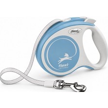 Flexi Comfort Plus Açık Mavi Small Şerit Köpek Gezdirme Tasması 5 Metre
