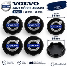 Memo Digital Universal Volvo Jant Göbeği Dış Çap 58 mm Iç Çap 55 mm