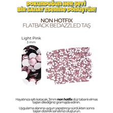 Brextco Store 1000 Adet Elmas Mozaik Taş | 3mm Non-Hotfix Düz Tabanlı Süsleme Taşı/diamond Painting - Light Pink