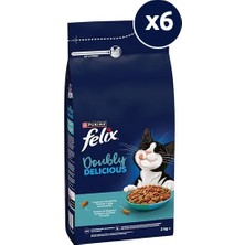 Felix Doubly Delicious Çifte Lezzet Balıklı 2 kg x 6 Adet