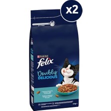 Felix Doubly Delicious Çifte Lezzet Balıklı 2 kg x 2 Adet