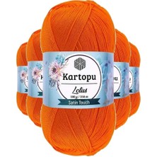 Bin1çeşit 5 Adet Lotus Bikini Büstiyer Bluz Örgü Ipi K273 Turuncu