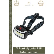 Denguva #kafalambası Kamp Av Doğa Aydınlatma LED Elastik Kafa Bandı Güçlü 3 Fonksiyonlu Pilli Kafa Lambası
