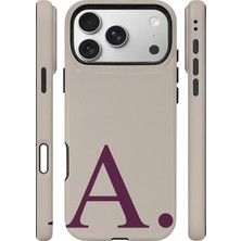 Velvoria iPhone 18 Pro Valestra Çift Katmanlı Korumalı Kılıf Greige Wine A