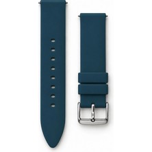 Laleli 20 mm Silikon Saat Kordonu Akıllı Pim Uyumlu Gece Mavisi