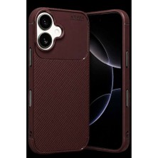 Bin1çeşit Newface Iphone 17 Auto Focus Karbon Kapak - Bordo