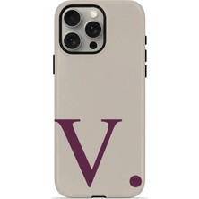 Velvoria iPhone 15 Pro Max Valestra Magsafe Çift Katmanlı Darbe Korumalı Kılıf Greige Wine V