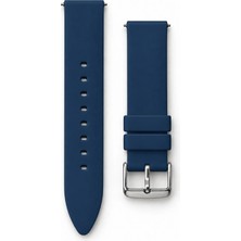 Laleli 20 mm Silikon Saat Kordonu Akıllı Pim Uyumlu Lacivert