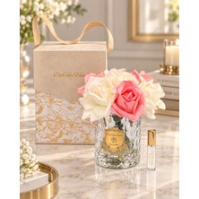 Onedekor Rosemira Yedi Güllü Parfümlü Dekoratif Çiçek – Pink & White