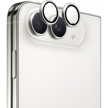 iPhone Duo Uyumlu Mohseven Sapphire One By One Alüminyum Safir Kamera Lens Koruyucu Gümüş