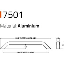 Elovias System Mobilya Kulbu Nikel Saten 320mm Kulp (SY7501 0320 NB)