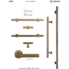 Elovias System Düğme Mobilya Kulbu Füme Renk 8mm Kulp (SY8998 0008 BBN-BBN)