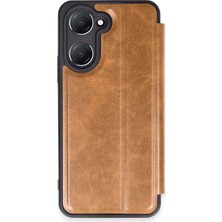 Bin1çeşit Y18 Kılıf Flip Cover - Taba