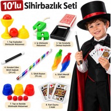 Çerçici 10 Parçalı Çocuk Sihirbazlık Seti – Sihirli Değnek, Baston ve Sihir Oyunları Crc