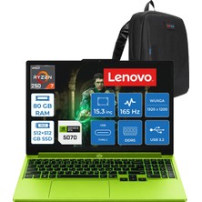 Lenovo Loq 15AHP11 Amd Ryzen™ 7 250 Aı 80GB Ddr5 512GB+512GB SSD 8GB/RTX5070 115W 15.3" Wuxga (1920X1200)IPS 165Hz,100%sRGB,300nits Freedos Gaming Bilgisayar W83TN00AATRF34+ZETTAÇANTA