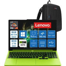 Lenovo Loq 15AHP11 Amd Ryzen™ 7 250 Aı 80GB Ddr5 2tb SSD 8GB/RTX5070 115W 15.3" Wuxga (1920X1200)IPS 165Hz,100%sRGB,300nits WINDOWS11PRO Gaming Bilgisayar W83TN00AATRP37+ZETTAÇANTA