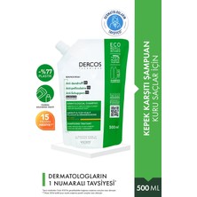 Vichy Dercos Anti-Dandruff Kepek Karşıtı Bakım Şampuanı, Kuru Saçlar , Yeniden Dolum Paketi 500 ml