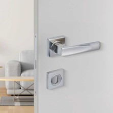 Elovias Sese Duru Modeli Rozetli Oda Kapı Kolu Inox Renk (200-203R-01-53)