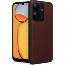 Bin1çeşit Redmi 13C Kılıf Aras Deri Kapak - Bordo